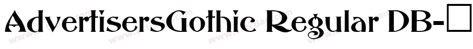 AdvertisersGothic Regular DB字体转换